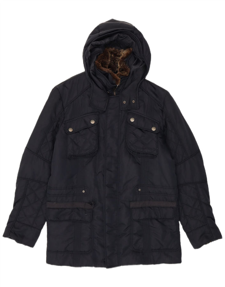 Мужская куртка Trussardi Jeans с капюшоном IT 48 Medium Navy Blue Полиамид