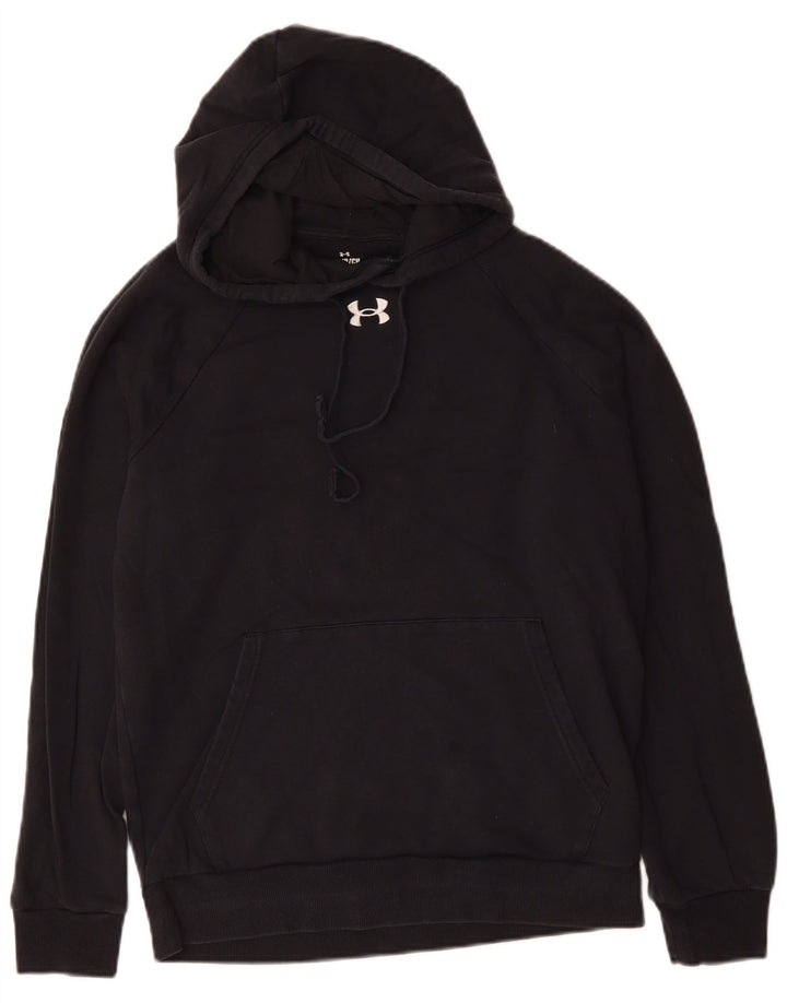Мужской джемпер с капюшоном Under Armour, маленький черный, хлопковый