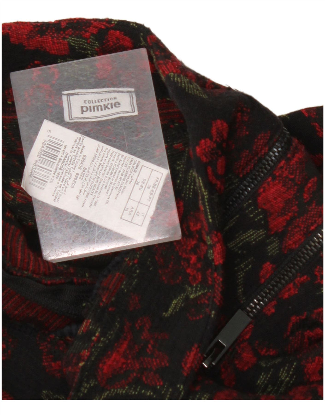 PIMKIE Женская мини-юбка с высокой талией IT 42 Medium W26 Красный хлопок с цветочным принтом