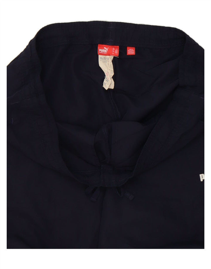 PUMA Mens Bermuda Sport Shorts Large  Navy Blue Polyester Vintage Puma and Second-Hand Puma from Messina Hembry 