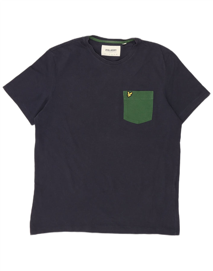 Мужская футболка Lyle & Scott, большой темно-синий хлопок