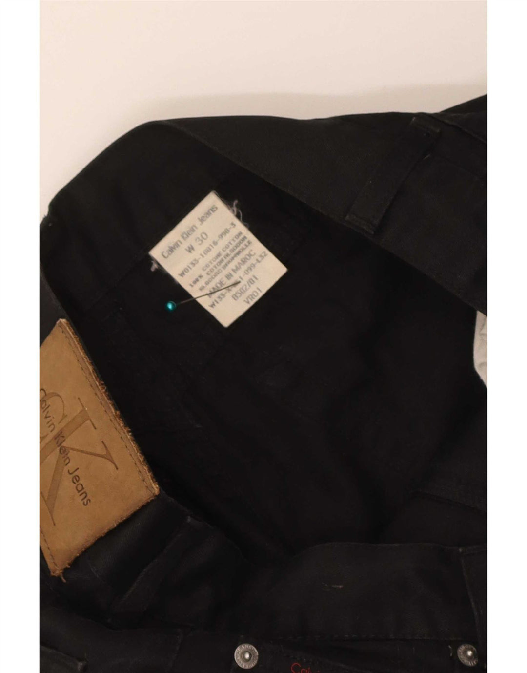 Мужские узкие джинсы Calvin Klein W30 L32, черный хлопок