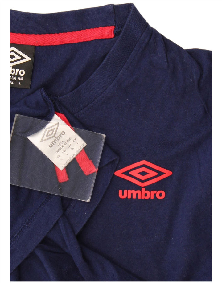 Мужская футболка Umbro, большой темно-синий хлопок