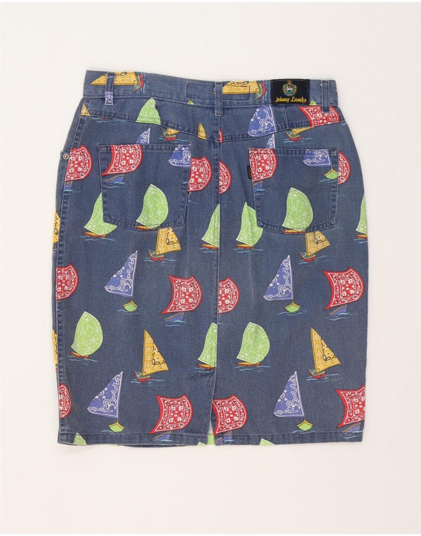 JOHNNY LAMBS Womens Yachting Denim Skirt IT 50 XL W32 Blue