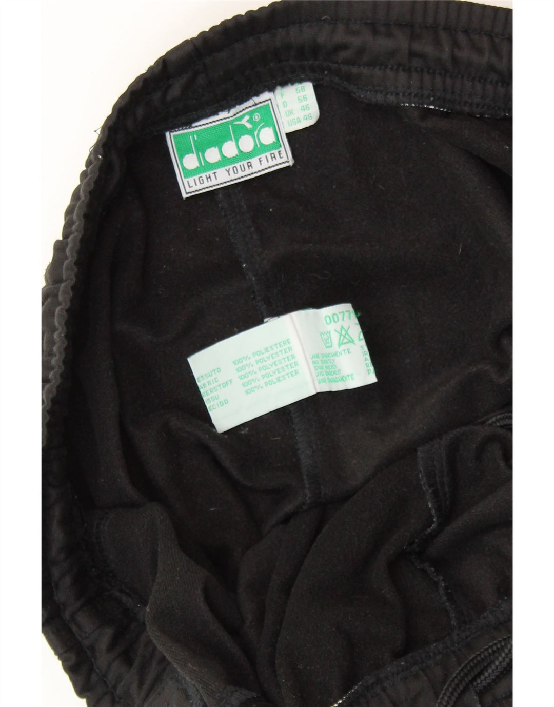 Мужские спортивные брюки DIADORA UK 46 XL, черный полиэстер