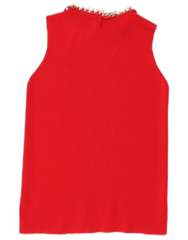 Женский жилет Zara UK 12, средний красный