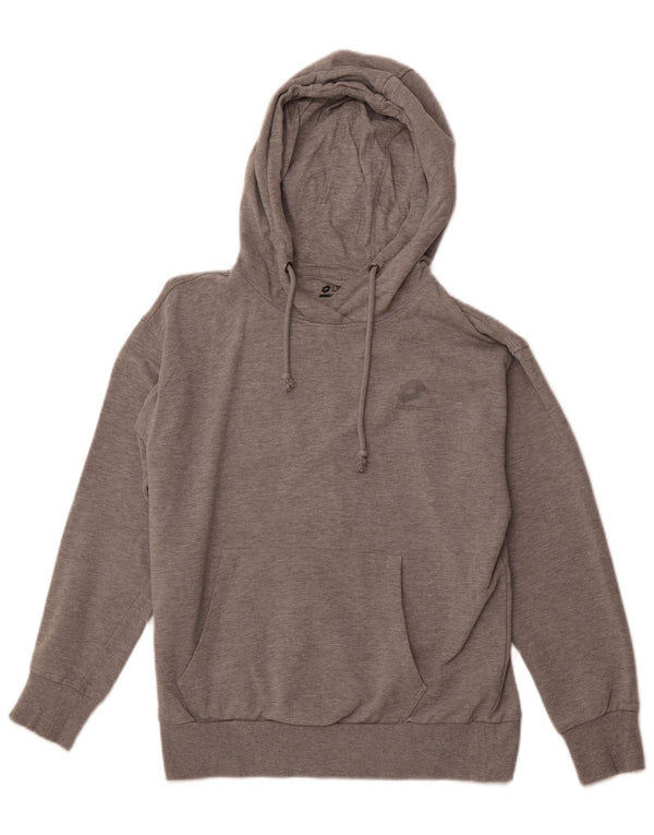 Женский джемпер с капюшоном LOTTO UK 14, хлопок среднего серого цвета