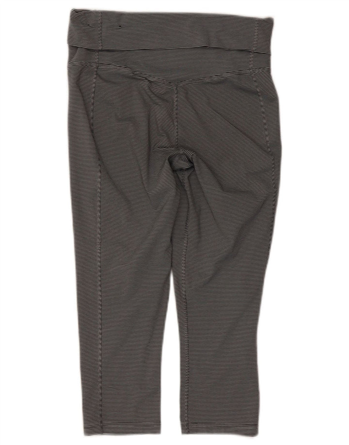 Женские леггинсы-капри Nike Dri Fit UK 8, маленькие серые полосатые полиэстер