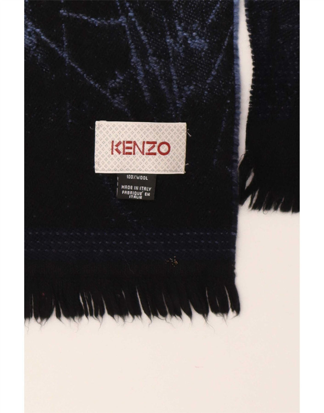 Женский прямоугольный шарф Kenzo с абстрактным узором, один размер, темно-синий, шерстяной