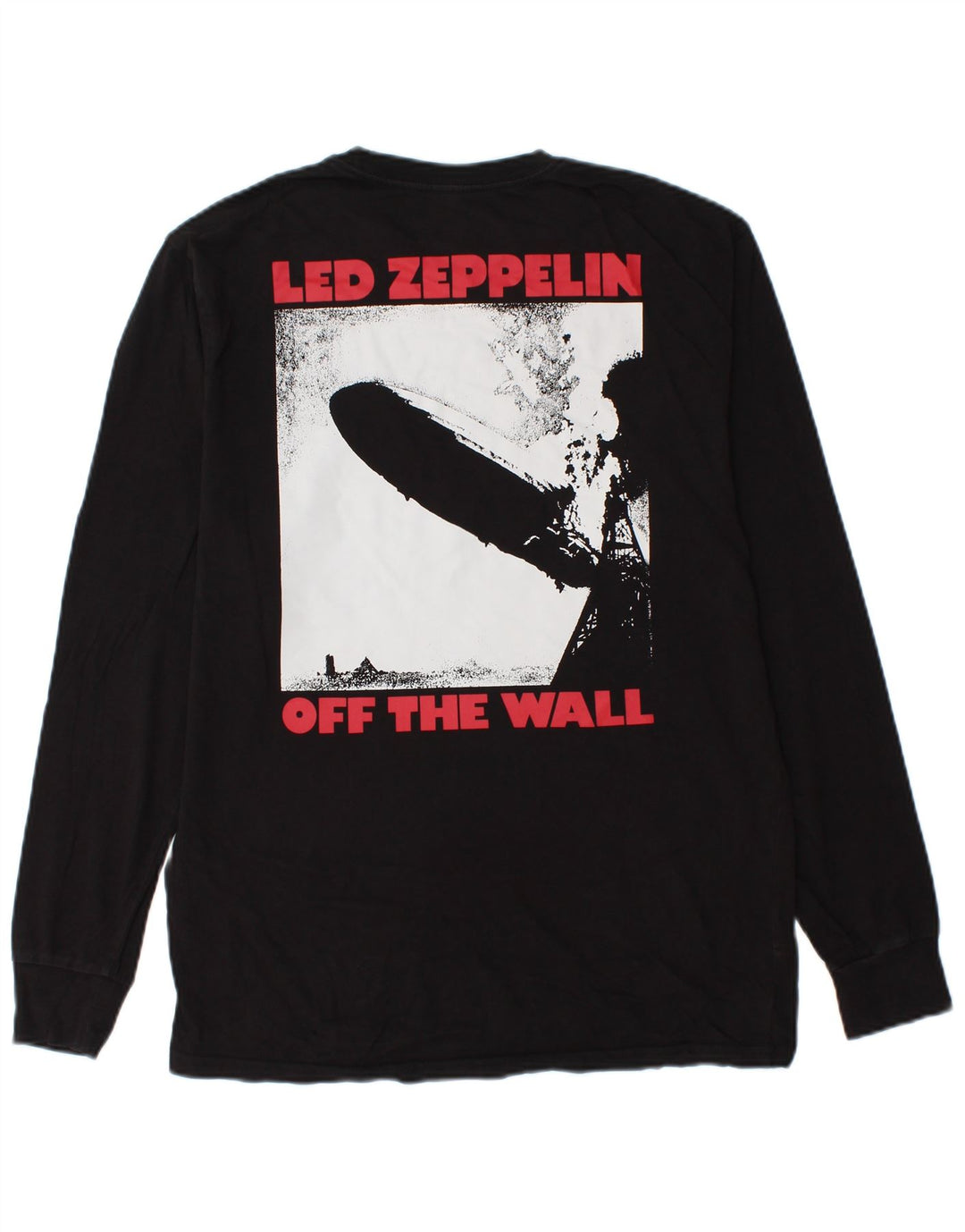 Мужской топ VANS классического кроя с рисунком и длинными рукавами, средний черный хлопок