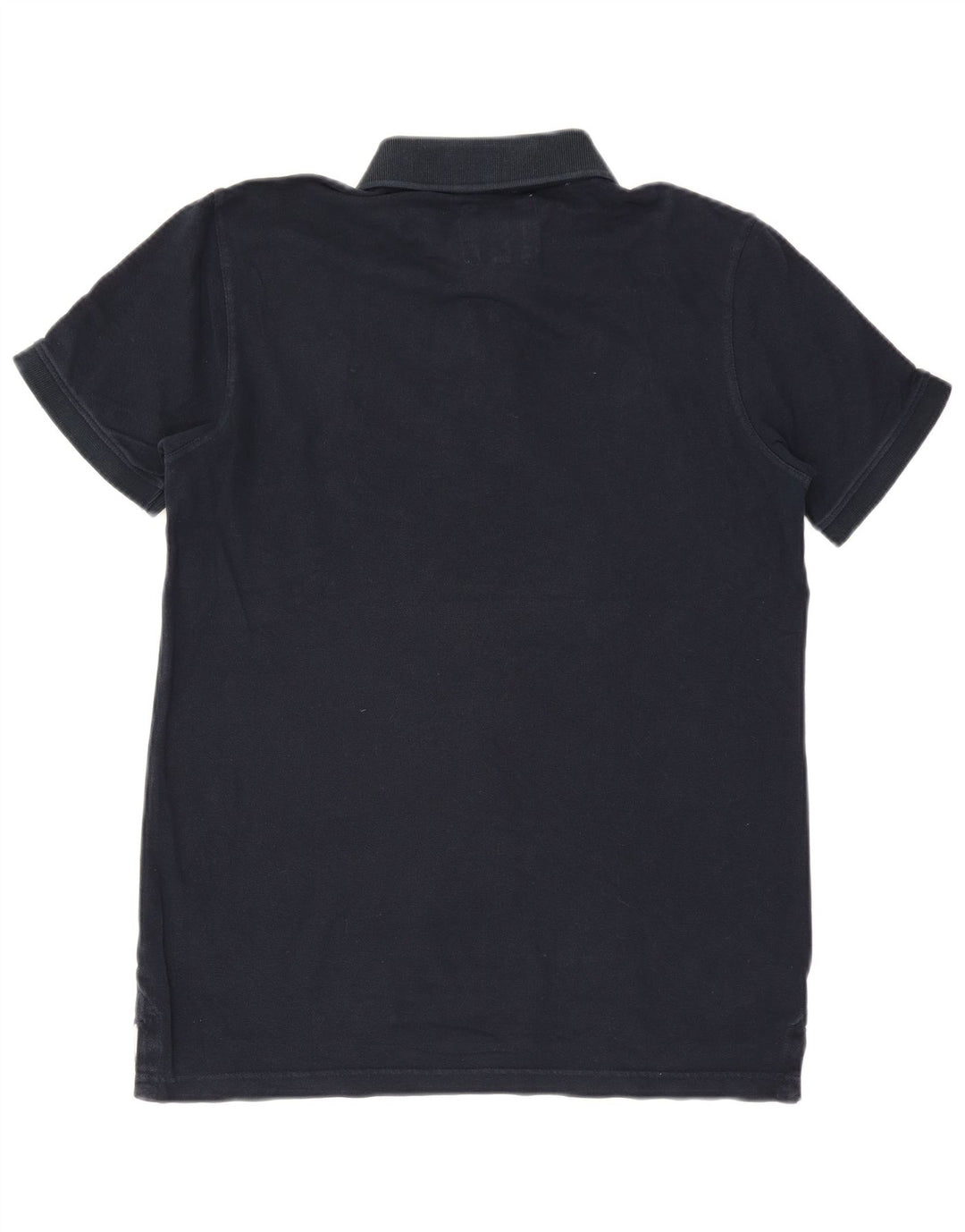 Crew Clothing Мужская рубашка-поло среднего размера, темно-синяя, хлопковая
