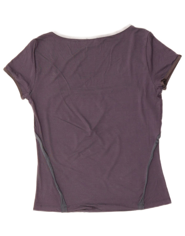 CERRUTI 1881 Женская футболка Top UK 12 Medium Navy Blue Вискоза