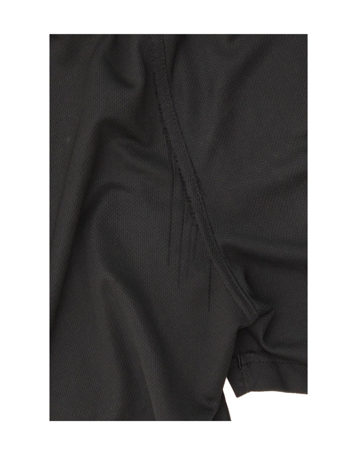 HUMMEL Mens Graphic Sport Shorts Large  Black Polyester Vintage Hummel and Second-Hand Hummel from Messina Hembry 