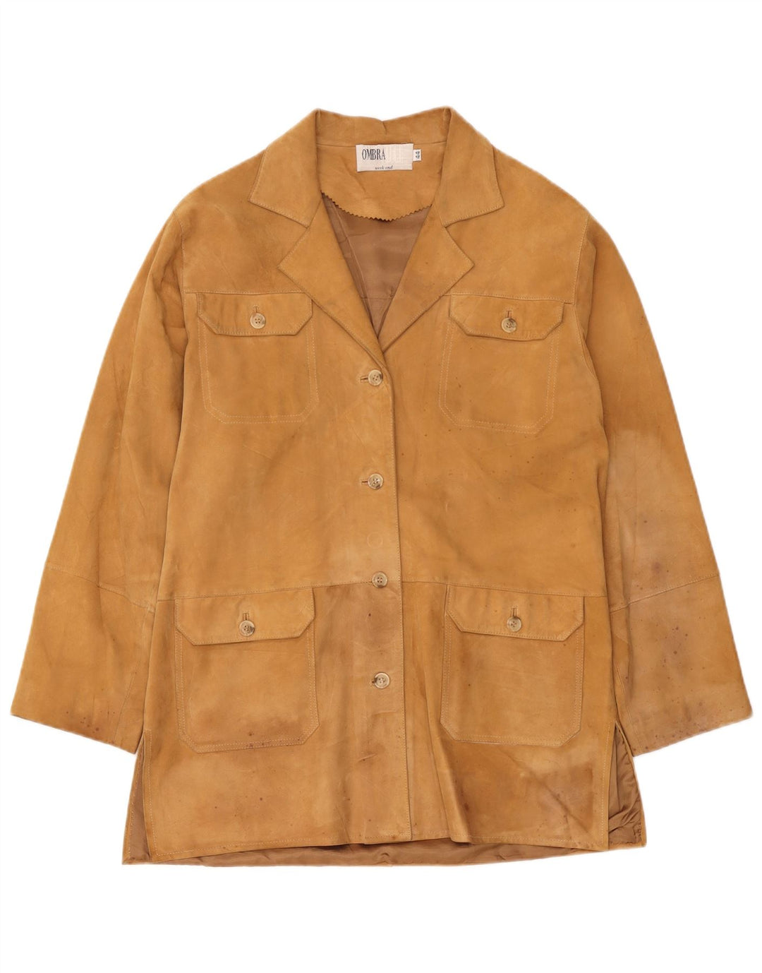 Женское замшевое пальто Ombraluce IT 44 Medium Beige
