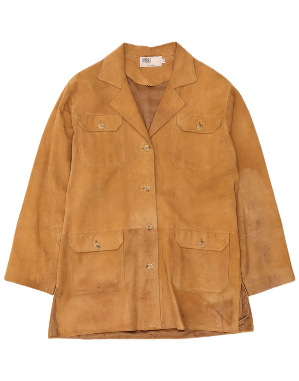 Женское замшевое пальто Ombraluce IT 44 Medium Beige