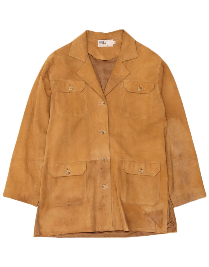Женское замшевое пальто Ombraluce IT 44 Medium Beige