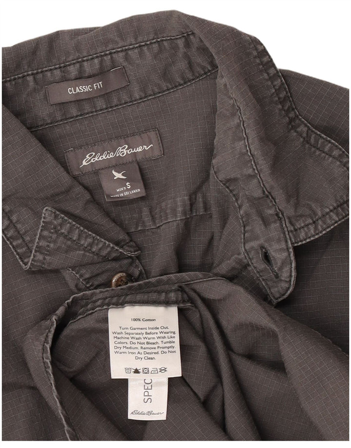 Мужская рубашка классического кроя Eddie Bauer, маленький серый хлопок