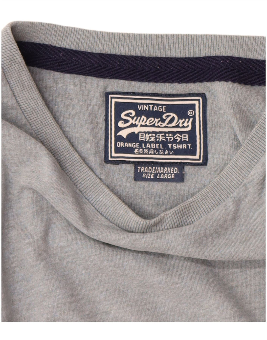 Мужская футболка Superdry, большой серый хлопок