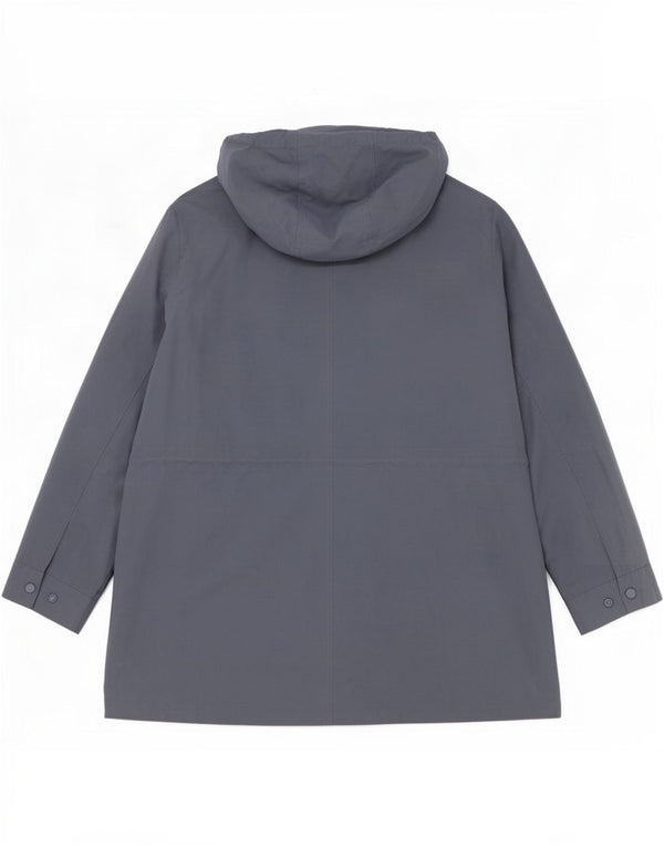 Женский плащ с капюшоном Marks & Spencer UK 22 3XL, синий хлопок