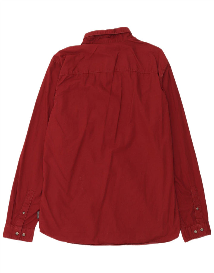 Мужская рубашка JACK & JONES XL красная хлопковая