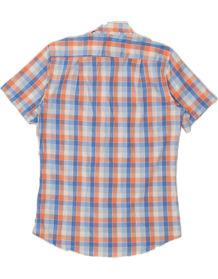 IZOD Mens Short Sleeve Shirt Small Blue Check Cotton Vintage Izod and Second-Hand Izod from Messina Hembry 