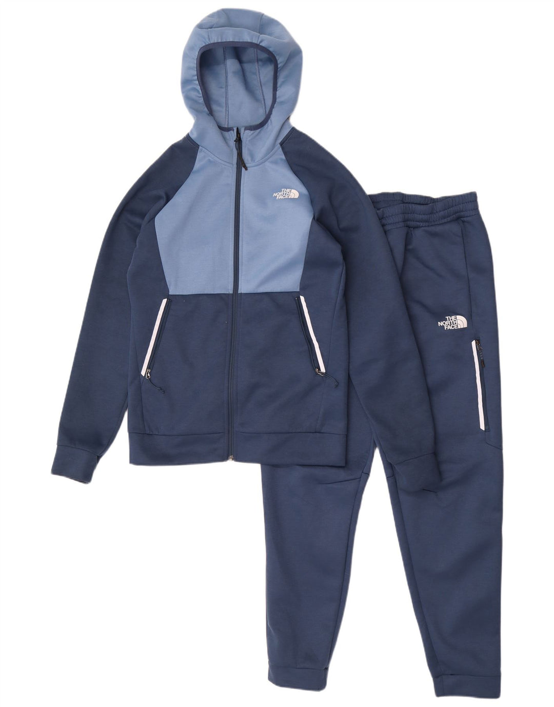 Мужской спортивный костюм The North Face, маленький, темно-синий, полиэстер с цветными блоками