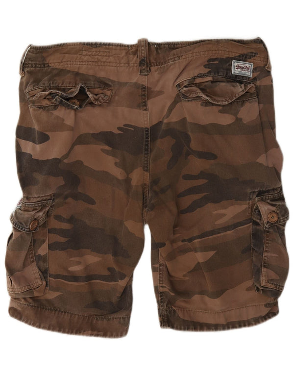 Мужские шорты-карго Superdry, большие W36, коричневые камуфляжные хлопковые шорты