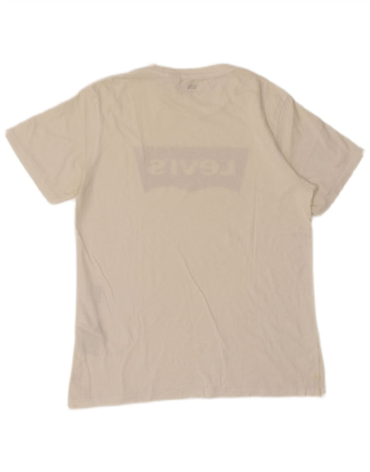 Мужская футболка с рисунком Levi's, маленький белый хлопок