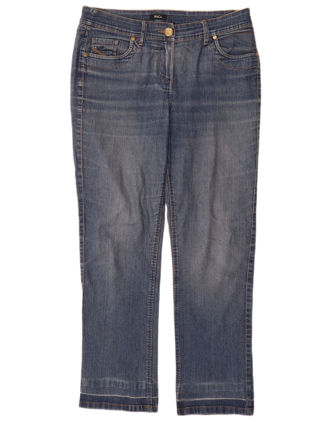 Женские прямые джинсы M&Co UK 12 Medium W32 L30 Синие