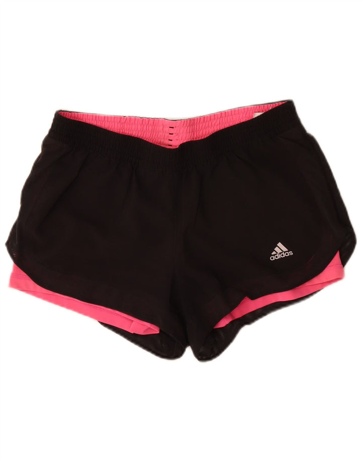 Женские спортивные шорты Adidas Climalite UK 12/14, средний черный полиэстер