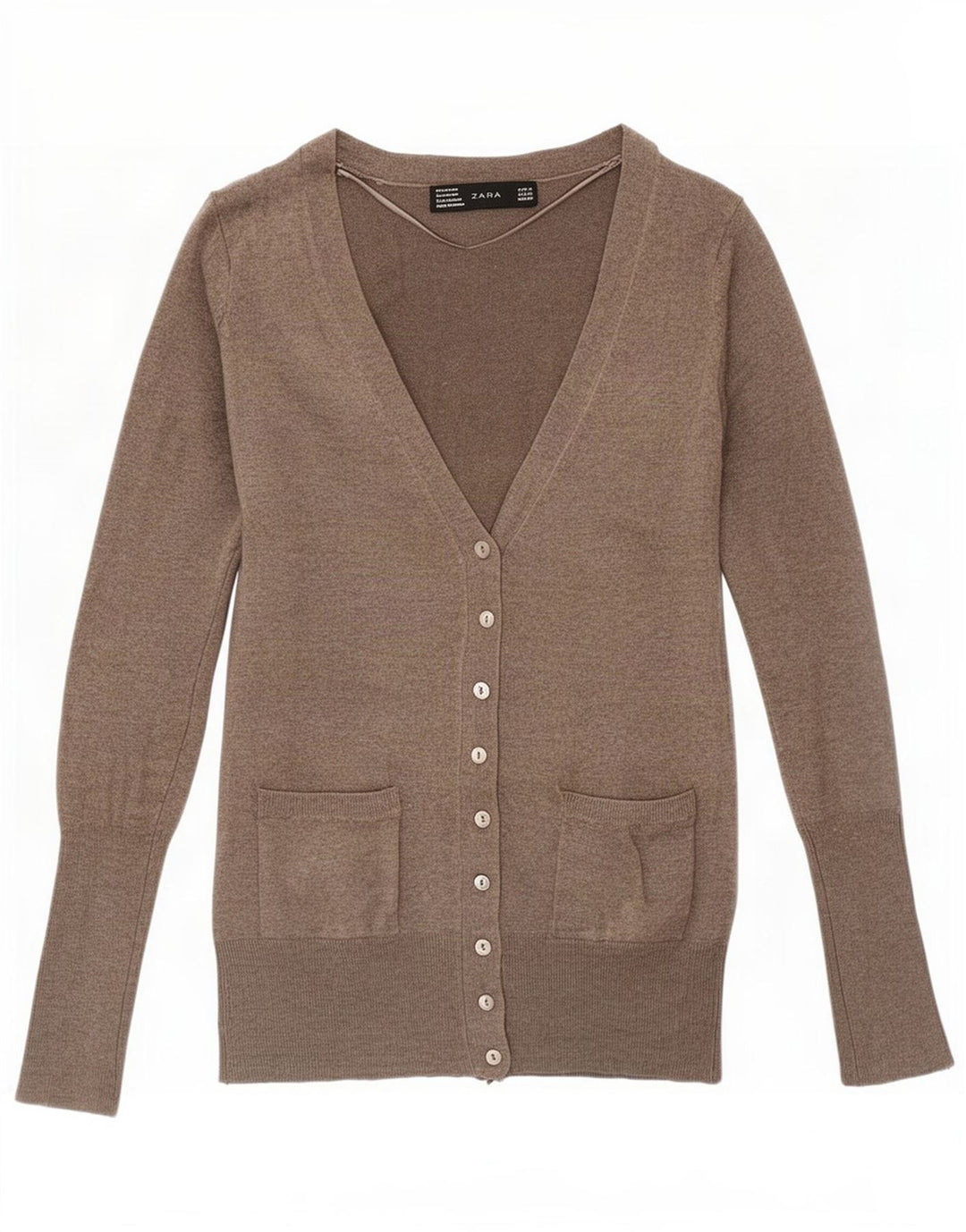 Женский кардиган Zara UK 10, маленький серый вискоза
