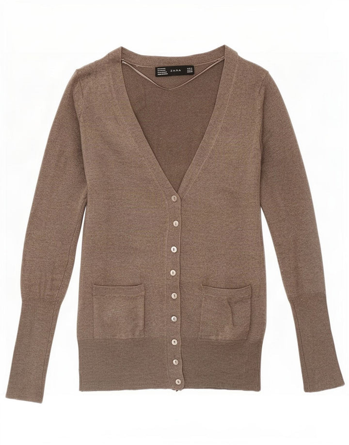 Женский кардиган Zara UK 10, маленький серый вискоза