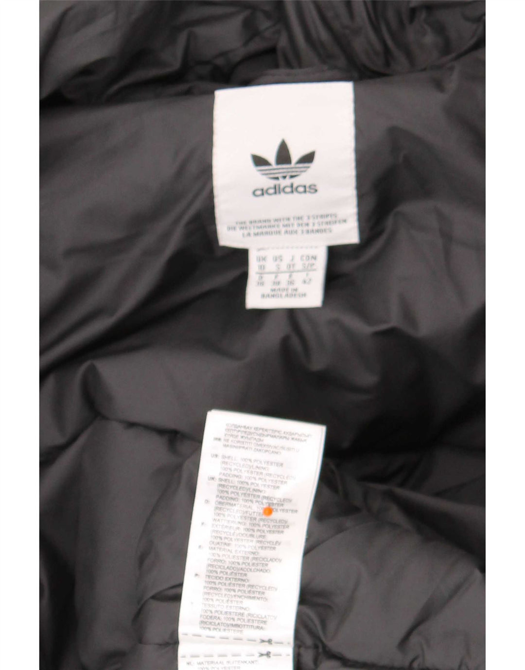 Женская утепленная куртка Adidas с капюшоном UK 10, маленькая, черный полиэстер