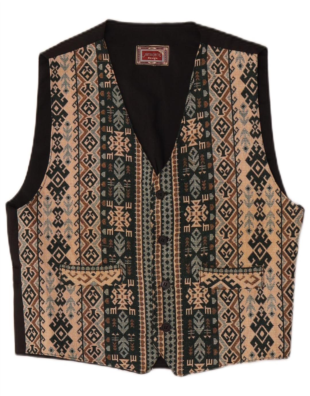 Аутентичный мужской жилет маленького размера разноцветный Fair Isle