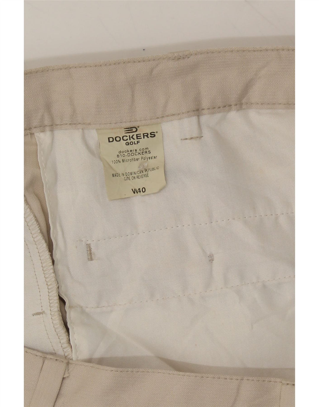 DOCKERS Mens Golf Pegged Chino Shorts W40 XL Beige Polyester Vintage Dockers and Second-Hand Dockers from Messina Hembry 