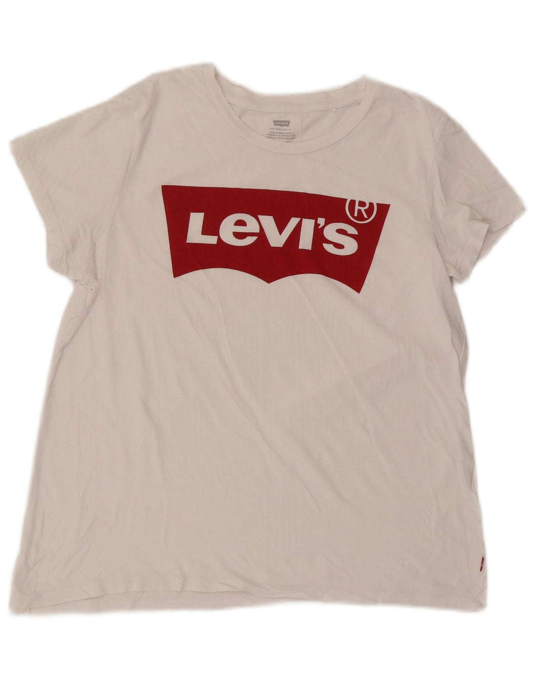 Женская футболка с рисунком Levi's Top UK 16, большая белая