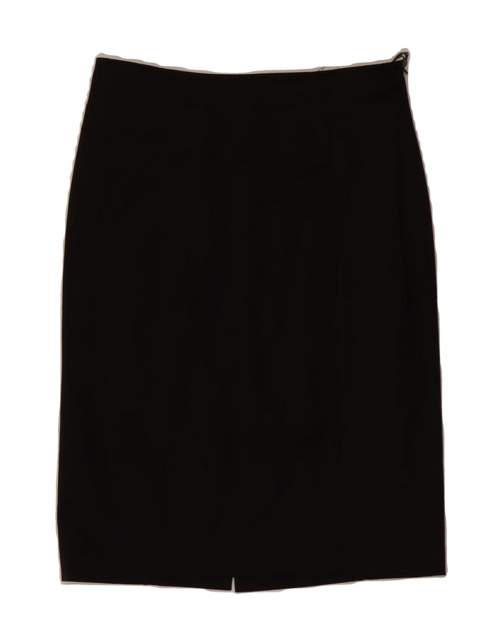 ROCCOBAROCCO Womens Straight Skirt IT 42 Medium W28 Black Cotton Vintage Roccobarocco and Second-Hand Roccobarocco from Messina Hembry 