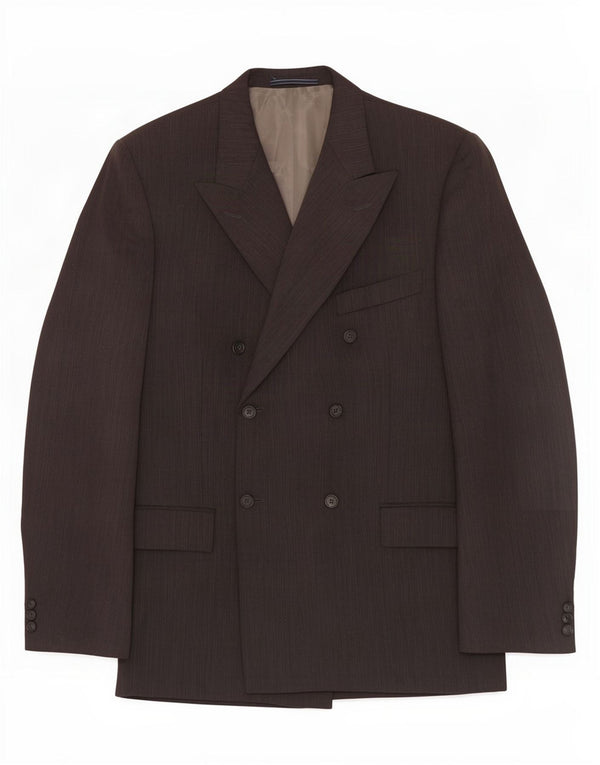 Trussardi Мужской двубортный пиджак IT 52 XL Серый в тонкую полоску