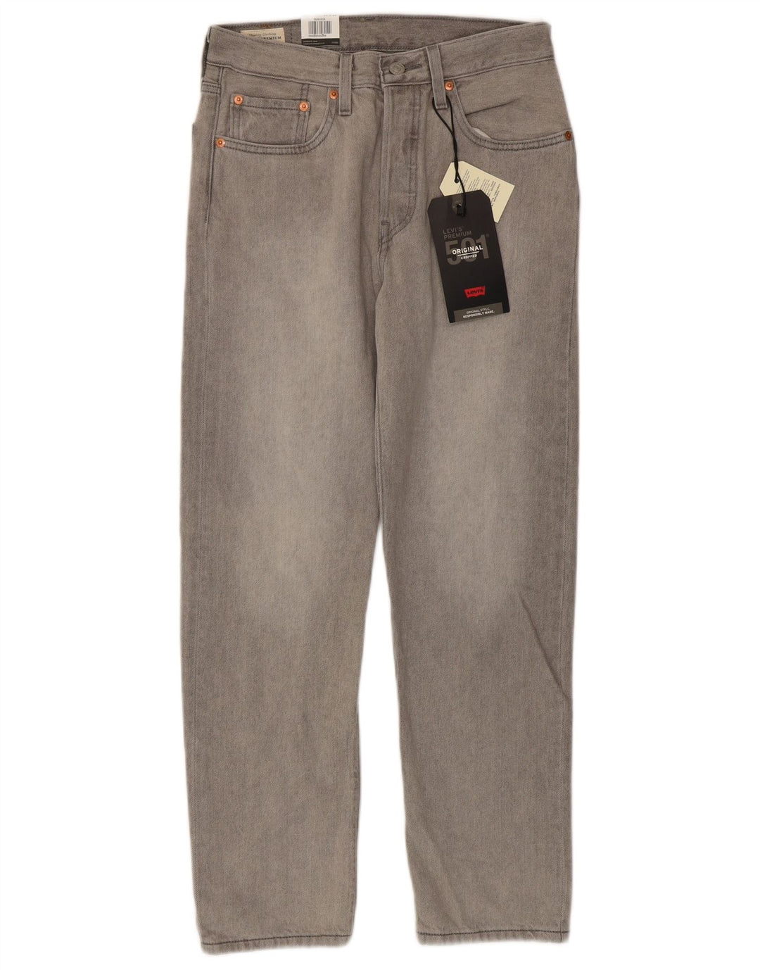 Женские прямые джинсы Levi's 501 W26 L28, серый хлопок