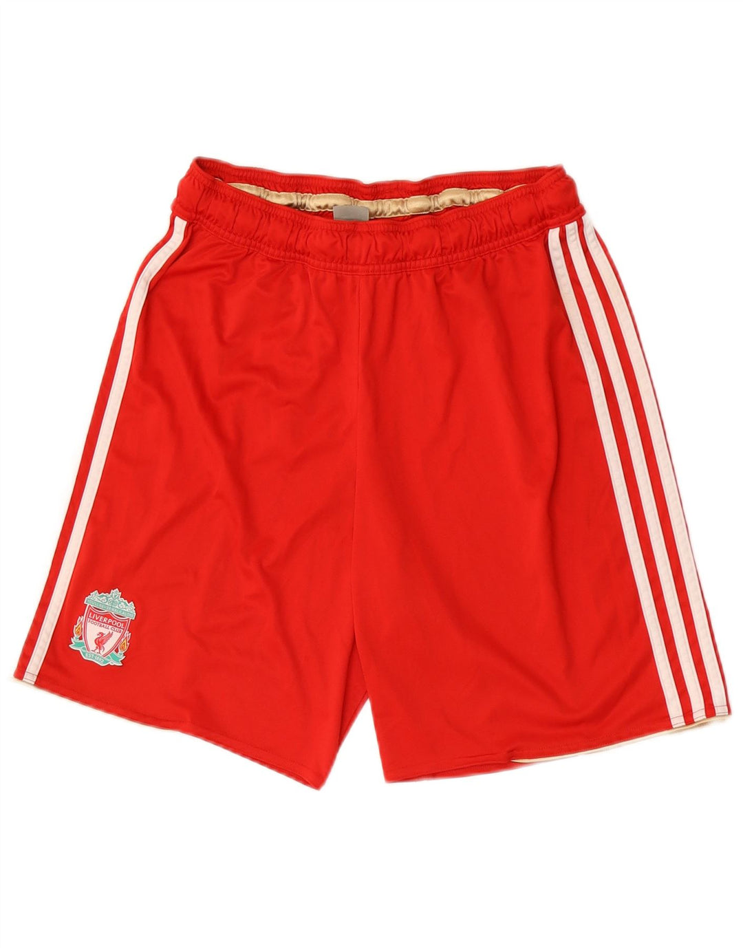 Мужские спортивные шорты Adidas Liverpool из полиэстера среднего красного цвета