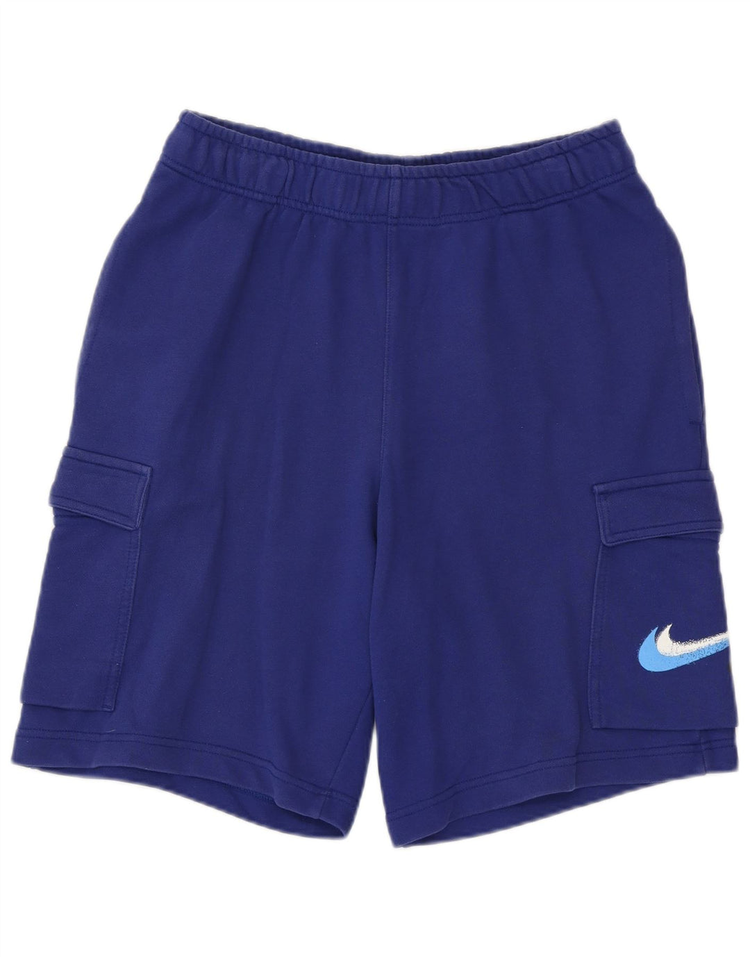 Мужские спортивные шорты NIKE с рисунком, маленькие синие, хлопок