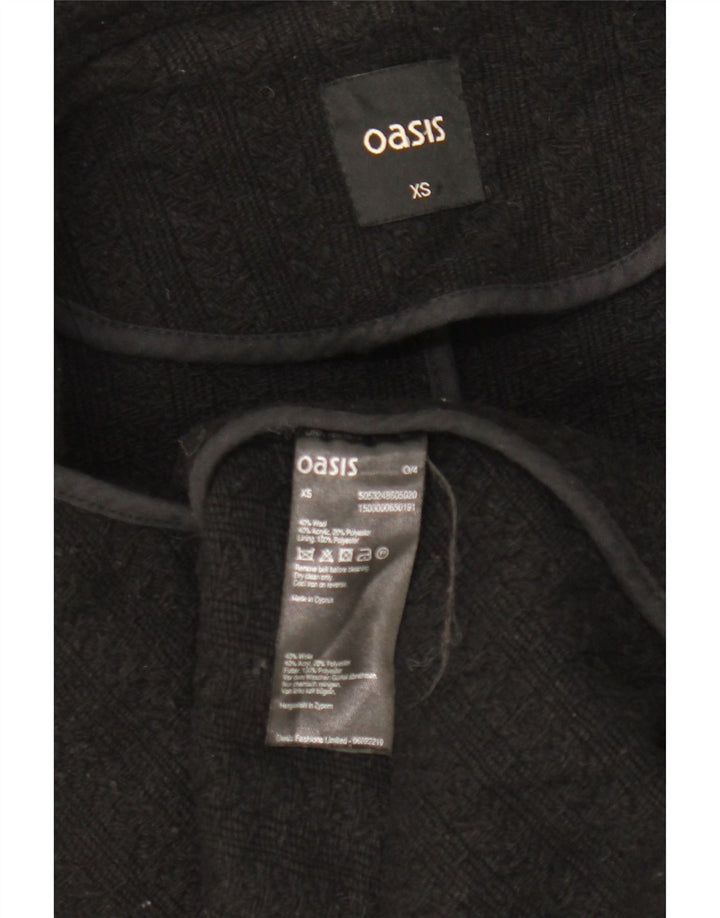 Женское пальто Oasis UK 6 XS, черное шерстяное