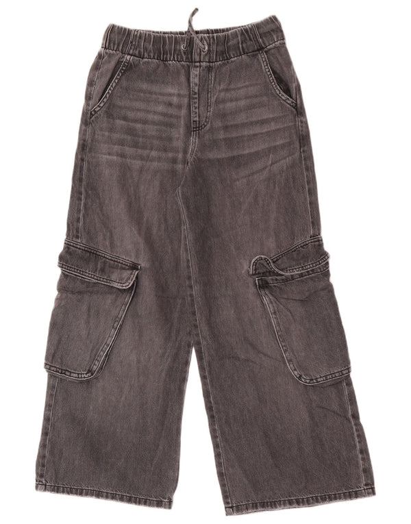 Широкие джинсы-карго Zara для девочек 11-12 лет W26 L25 Серый хлопок