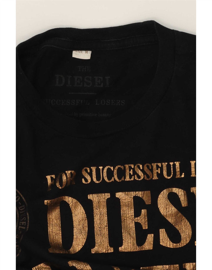 Мужская футболка с рисунком Diesel, средний черный