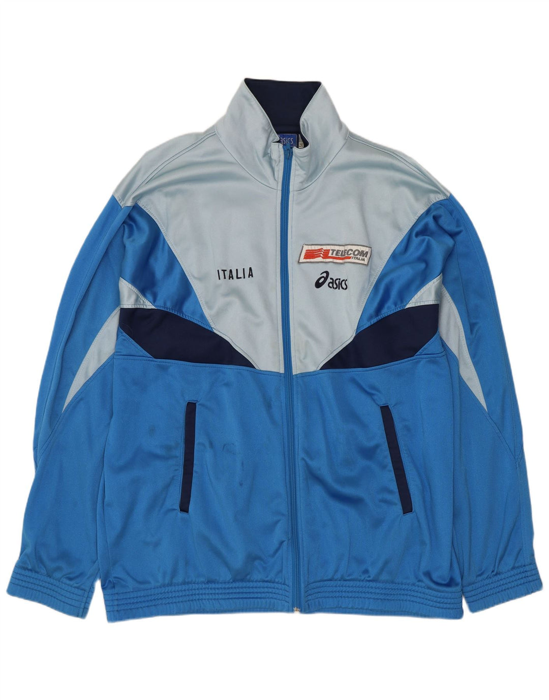 Мужской спортивный костюм ASICS Italia с графическим рисунком IT 54 XL Синий с цветными блоками