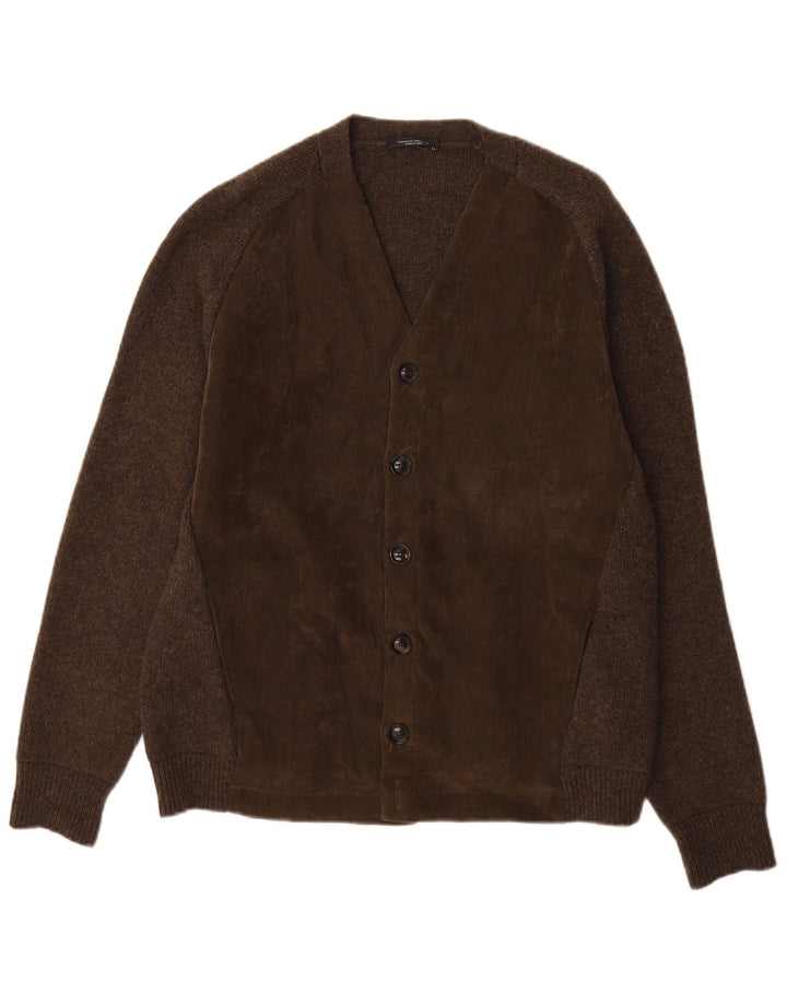 Мужской кардиган Roberto Collina IT 50 Medium Brown Wool