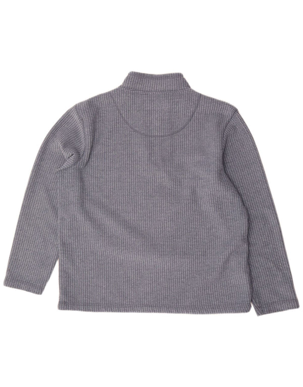 Мужской флисовый джемпер Weird Fish с воротником на молнии 2XL, синий полиэстер в клетку