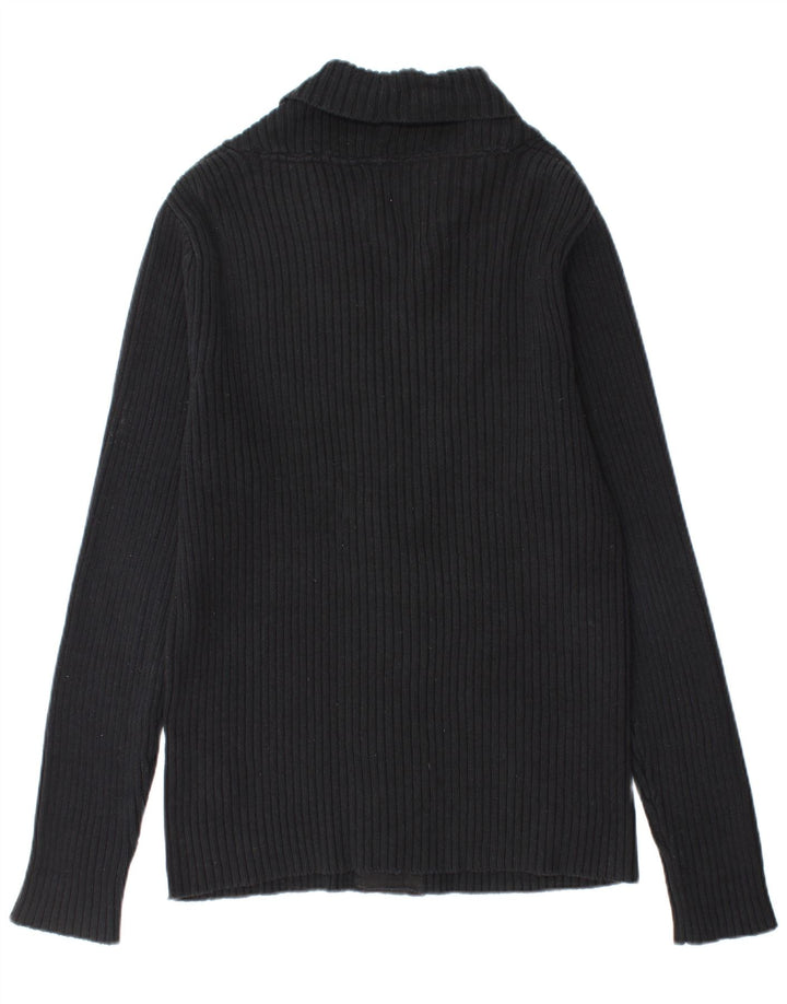 Мужской кардиган Jack & Jones, большой черный хлопковый свитер