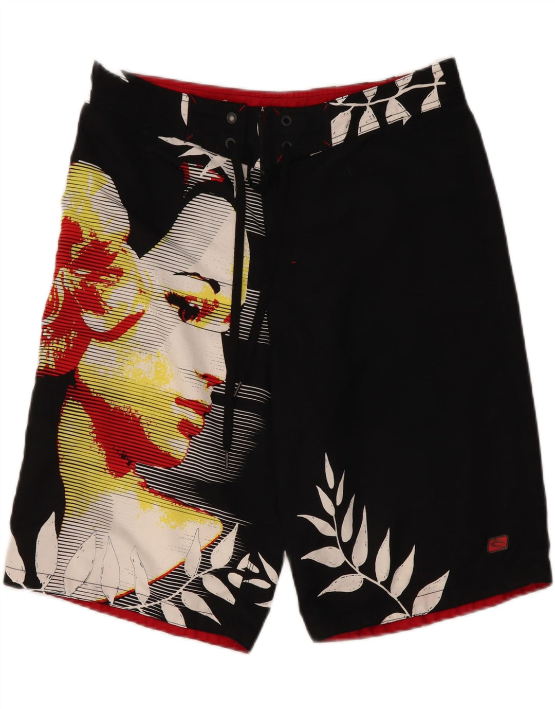 RIP CURL Mens Graphic Swimming Shorts Large Black Polyester