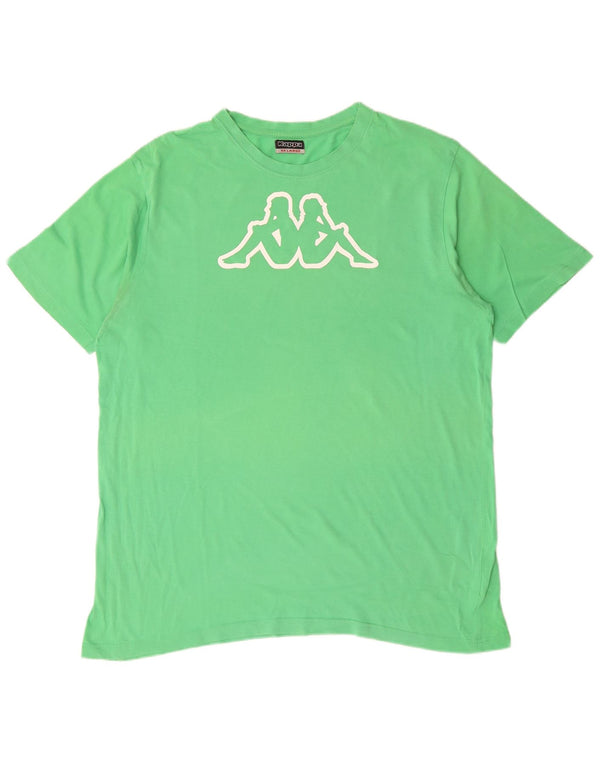 Женская футболка с рисунком Kappa Top UK 20 2XL, зеленый хлопок